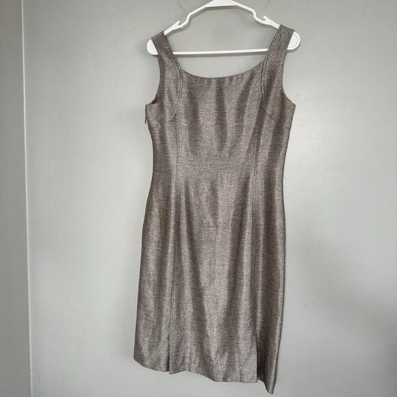 Anne Klein Sheath Dress & Blazer Set - Dress Sz 6 Blazer Sz 4 - Linen Silk Wool - Picture 5 of 16